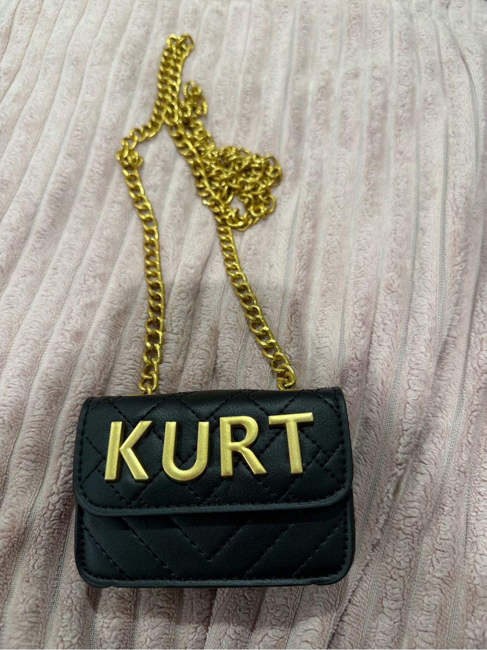 New inspired Gold-Accented Black Crossbody Bag Kurt Geiger mini wallet purse